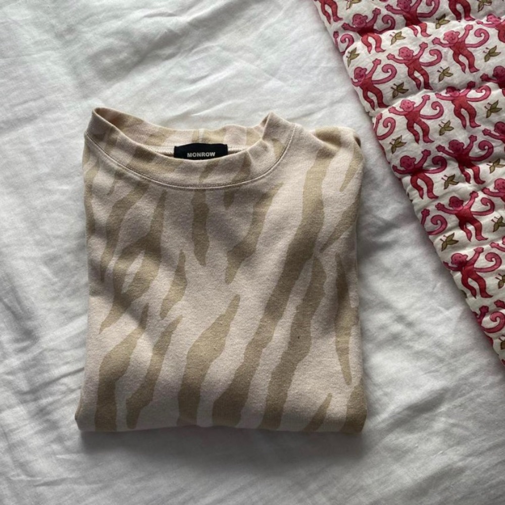 Monrow Zebra Print Pullover - image 1